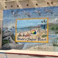 Worlds Safest Beach: Plaque and Mural