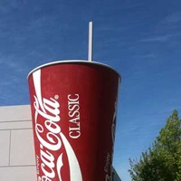 Giant Coke Cup with Straw