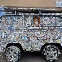 Sticker Hippie Van