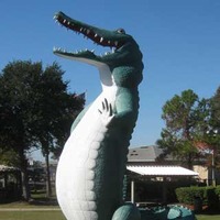 Goofy Giant Gator Statue