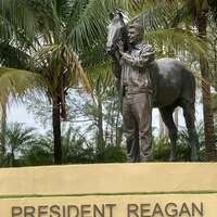 Ronald Reagan and a Horse