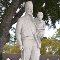 White Shriner Statue