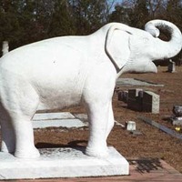 Marble Tombstone of Life-Size Baby Elephant
