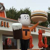 A&W Teen Burger and Rooty the Bear