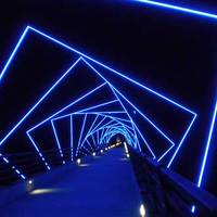 High Trestle Trail Bridge: Glows at Night