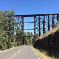 Towering Wooden Railroad Bridges