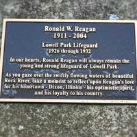 Ronald Reagan's Lifeguard Plaque
