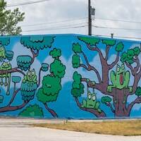 Froggy Forest Mural