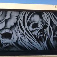 Skulls and Roses Mural