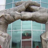 Largest Clasping Stone Hands