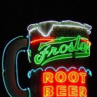 Frostop Root Beer - Rotating Neon Mug