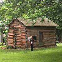 Exact Replica of Lincoln's Log Cabin