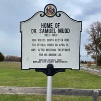 Home of Dr. Mudd, Enabler of Lincoln's Assassin