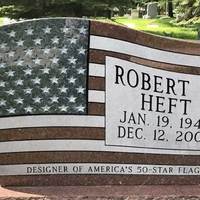 Tombstone of Mr. 50-Star Flag