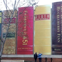 Entire City Block of Giant Books