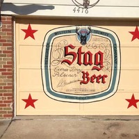 Stag Beer Garage Door