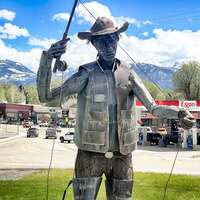Fly-Fisherman Sculpture