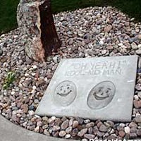 Kool-Aid Man's Footprints in Cement