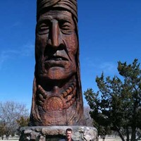 Toth-Carved Big Indian Head