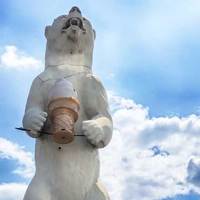 Rooftop Polar Bear With Ice Cream