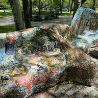 Mosaic Rolling Benches