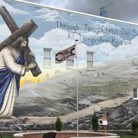 Giant Jesus Mural