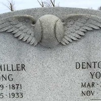 Cy Young's Winged Baseball Grave