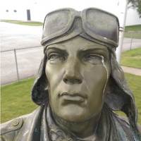 Air Mail Pilot Sculpture