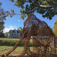 10-Foot-Tall Wireframe Woolly Mammoth