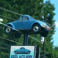 Two-Way Volkswagen on a Pole
