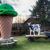 Ice Cream Cone and Cow