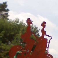 Bicycle Built for Two Sculpture