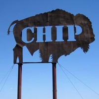 Buffalo Chip Sign and Big Motorcycle Motor
