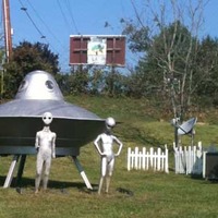 UFO And Aliens in Yard