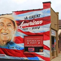 Mural of Ronald Reagan, a Great American
