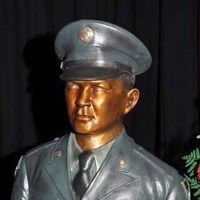 Bronze Bust of First American Killed in Vietnam