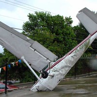 Airplane Crashed in Parking Lot