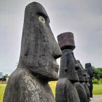 Six Easter Island Heads