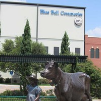 Blue Bell Ice Cream Factory Cow Statue