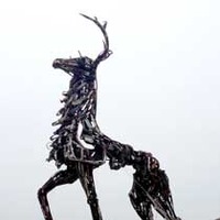 Giant Stag Made of Junk