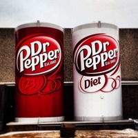 Giant Dr Pepper Cans