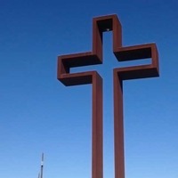 Giant Empty Cross, Large Jesus on Horseback