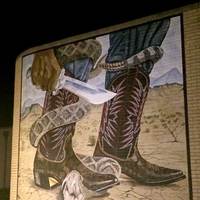 Mural: Boot vs. Rattlesnake