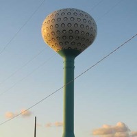 Distorted Golf Ball Water Tower
