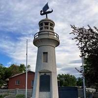 Icelandic Monument: Viking Ship and Lighthouse