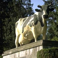 World's Champion Milk Cow Statue