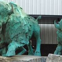 Three Big Green Buffalo