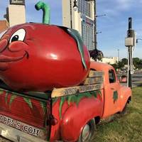 Giant Tomato On Truck