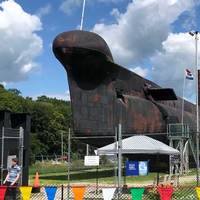 Full-Size Submarine in a Tiny Town