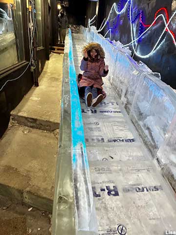 Ice slide.